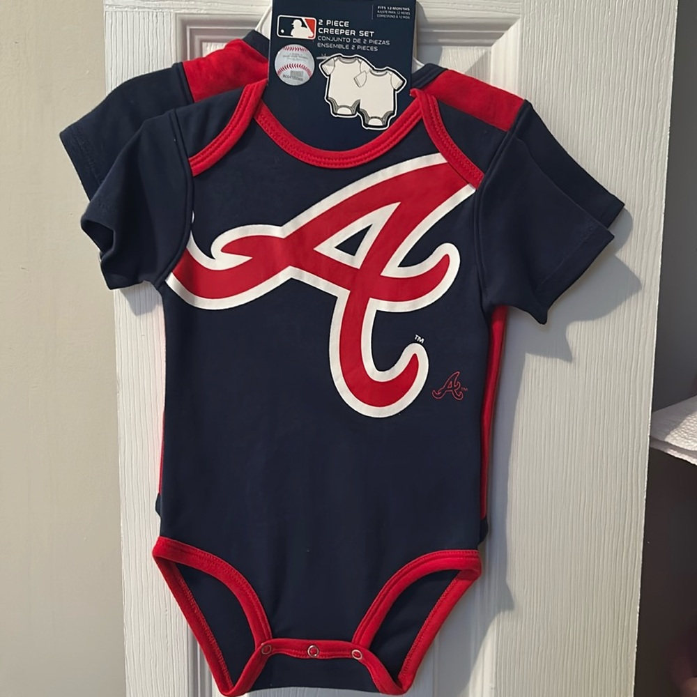2 piece Atlanta Braves onesies
